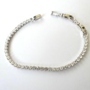 yzC^A@uXbg@ejXuXbgVo[J[bracciale tennis uomo colore argento con zirconi bianchi 19 21,5 cm 234 u