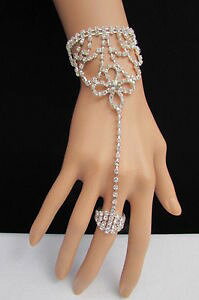 yzC^A@uXbg@uXbgVo[y_gdonna bracciale catenella mano argento lucido ciondolo floreale rhinesones