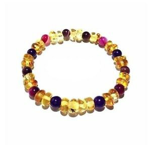 yzC^A@uXbg@G~[oguXbgXgb`100 genuine certificata adulto emily miele baltic amber gemma braccialetto stretch