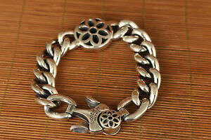 yzYuXbg@10 s92510 solid s925 silver big man bracelet noble gift