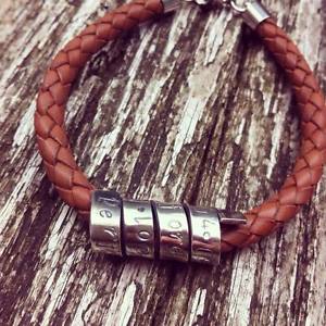 【90%OFF!】 特別送料無料 メンズブレスレット mensブレスレット￣ニューmensブレスレットmens personalized leather bracelet ~ dad gift mens living-and-dying.org living-and-dying.org