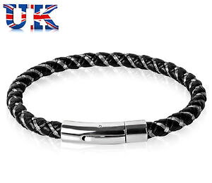 yzYuXbg@N[mensfUCi[KCXeXuXbguk cool mens designer braided real leather stainless steel bracelet for guys