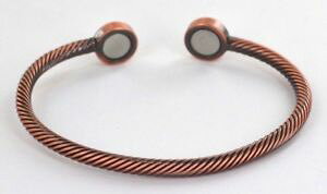 �y���������z�����Y�u���X���b�g�@�q�[�����O�o�C�I�u���X���b�ghealing copper bio high strength magnetic bracelet arthritis aid pain relief
