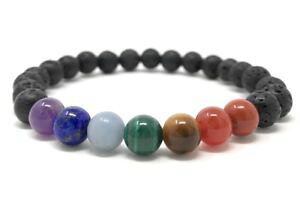 �y���������z�����Y�u���X���b�g�@�����Y�`���N���p���[�r�[�Y�u���X���b�g�T�C�Y�^�Omens chakra power bead bracelet size choice information tag