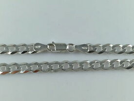 【送料無料】メンズブレスレット　925 スターリングmensチェーンブレスレット87925 sterling silver mens boys solid chain bracelet flat curb 7 8