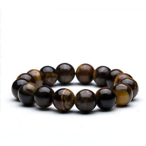 �y���������z�����Y�u���X���b�g�@�u���X���b�g�^�C�K�[�A�C�q�[�����Oman bracelet mala zen elastic tiger eye large beads healing 12mm