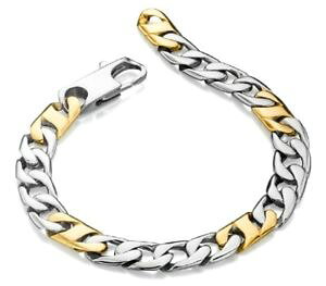 yzYuXbg@tbhxlbgXeXX`[S[hYNuXbgfred bennet 875 stainless steel amp; gold mens contemporary curb link bracelet