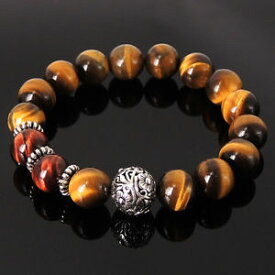 【送料無料】メンズブレスレット　メンズブレスレットタイガーアイスターリングシルバースペーサーメートルmens bracelet healing gemstone tiger eye 925 sterling silver spacers charm 158m