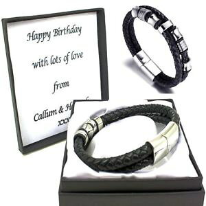 yzYuXbg@XeXX`[uXbgp[\iCYbv{bNXNX}Xleather stainless steel engraved wrap bracelet personalised box christmas gifts