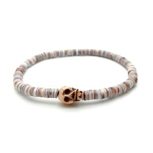 �y���������z�����Y�u���X���b�g�@�u���X���b�g�X�J���p�[���V�[�P���X�V�F��bracelet skull pearl sequences shell man woman