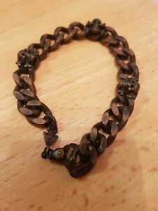 �y���������z�����Y�u���X���b�g�@�����Y�X�y�C���f�U�C�i�[���[���u���X���b�ggenuine brass mens bracelet with skulls spanish artisan designer 120 euro rrp