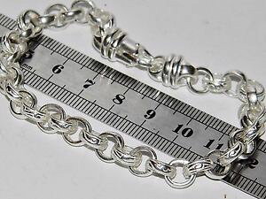 yzYuXbg@\bhX^[OVo[C`x`[uXbgp^[solid sterling silver 85 inch belcher bracelet 8mm pattern amp; plain 206g