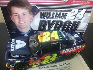 yz͌^ԁ@X|[cJ[@TCEBAoCJ}X^[GiW[autographed william byron 2018 axalta 24 camaro zl1 nascar 124 monster energy