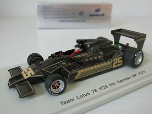 yz͌^ԁ@X|[cJ[@Xp[N[^XhCcOvXP[spark, s1847, lotus 78 25, 6th german gp 78, rebaque, 143 scale f1 resin car