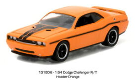 【送料無料】模型車　スポーツカー　シリーズヘッダーオレンジ164 greenlight gl muscle series 18 2014 dodge challenger rt in header orange