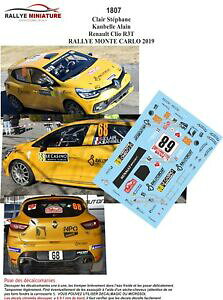 yz͌^ԁ@X|[cJ[@fJ[m[NI[eJNA[decals 143 ref 1807 renault clio r3 rally monte carlo clear 2019 wrc rally