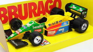 【送料無料】模型車 スポーツカー スケールモデルカーベネトンフォード#burago 124 scale model car b27j f1 benetton ford 19