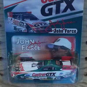 �y���������z�͌^�ԁ@�X�|�[�c�J�[�@�W�����A�N�V�����_�C�J�X�g�t�H�[�h�}�X�^���Ojohn force nhra tf funny car 164 action diecast _ 2000 ford mustang castrol gtx