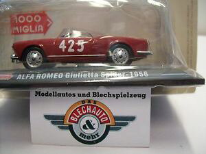 yz͌^ԁ@X|[cJ[@At@IN~b~AAVFbgRNValfa romeo giulietta spider mille miglia 1956, hachette collection 143, ovp