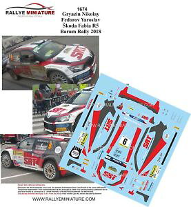 yz͌^ԁ@X|[cJ[@fJ[VR_t@rA[[decals 143 ref 1674 skoda fabia r5 gryazin barum rally 2018 rally