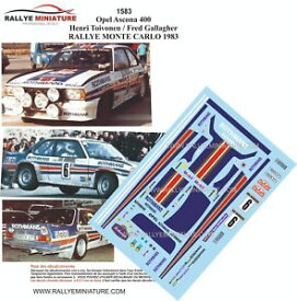 【送料無料】模型車　スポーツカー　デカールオペルアスコナラリーモンテカルロdecals 143 ref 1583 opel ascona 400 henri toivonen rally monte carlo 1983