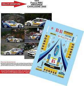 yz͌^ԁ@X|[cJ[@fB[L1431011wrc hirvonenspain catalunya2005decals 143 ref 1011 ford focus wrc hirvonen rally spain catalunya rally 2005