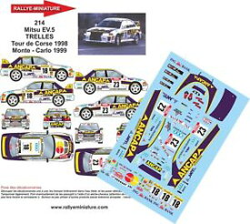 【送料無料】模型車　スポーツカー　デカールランサービームラリーモンテカルロラリーdecals 143 ref 0214 mitsubishi lancer beams rally monte carlo 1999 wrc rally