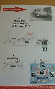 �y���������z�͌^�ԁ@�X�|�[�c�J�[�@renault a110de france1975�f�B�[�L����143617decals 143 ref 617 alpine renault a110 tour de france sheep 1975 rally rally