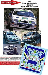 �y���������z�͌^�ԁ@�X�|�[�c�J�[�@�f�J�[���t�H�[�h�V�G���R�X���[�X�c�[���h�R���X�����[�����[decals 143 ref 0564 ford sierra cosworth baroni tour de corse 1989 rally rally