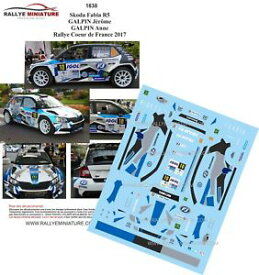 【送料無料】模型車　スポーツカー　デカールシュコダファビアフランスラリーdecals 143 ref 1638 skoda fabia r5 galpin rallye heart of france 2017