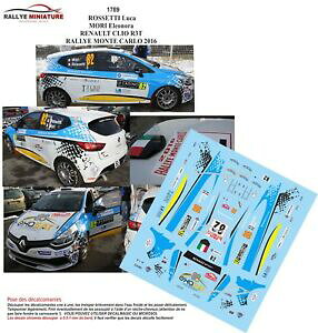 �y���������z�͌^�ԁ@�X�|�[�c�J�[�@�f�B�[�L����1431789clio r3�����ecarlo rossettirenault2016wrcdecals 143 ref 1789 renault clio r3 rally monte carlo rossetti 2016 wrc