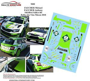 yz͌^ԁ@X|[cJ[@fJ[VR_t@rA[f@}R[decals 143 ref 1650 skoda fabia r5 faucher rallye des vins macon 2018 rally