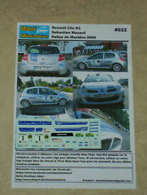 【送料無料】模型車　スポーツカー　ルノークリオラリーdcals 143e renault clio r3 sebastien menard mezidon rally 2009