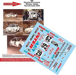 yz͌^ԁ@X|[cJ[@fB[L143554 porsche911moreaude1978wrcdecals 143 ref 554 porsche 911 moreau tour de corse 1978 rally rally wrc