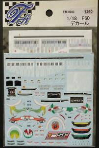 yz͌^ԁ@X|[cJ[@fJ[tF[o[R[hfartefice decals f fm0083 118 ferrari f60 bar code conversion