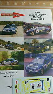 yz͌^ԁ@X|[cJ[@fB[L1321007 subaruREYmcraede1993decals 132 ref 1007 subaru legacy colin mc rae rally tour de corse 1993 rally