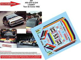 【送料無料】模型車　スポーツカー　ディーキャル132561 alfa romeo gtv6 loubetde1982wrcdecals 132 ref 561 alfa romeo gtv6 loubet rally tour de corse 1982 rally wrc