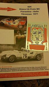 �y���������z�͌^�ԁ@�X�|�[�c�J�[�@�f�B�[�L����132604 simca cg proto mcfiorentino�Z���F���k1971decals 132 ref 604 simca cg proto mc fiorentino cvennes 1971 rally rally