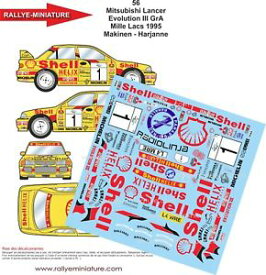 【送料無料】模型車　スポーツカー　デカールラリーランサーマキネンラリーdecals 132 ref 56 mitsubishi lancer makinen rally of 1000 lakes 1995 wrc rally