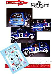yz͌^ԁ@X|[cJ[@fJ[VgGX|[ceJ[[decals 132 ref 558 citroen ax sport driano rallye monte carlo 1993 rally wrc