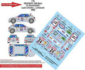 【送料無料】模型車　スポーツカー　デカールプジョーマキシラリーデュラリーdecals 132 ref 176 peugeot 306 maxi enjolras rallye du limousin 1998 rally