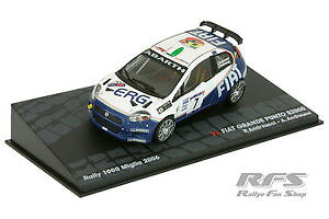 �y���������z�͌^�ԁ@�X�|�[�c�J�[�@�t�B�A�b�g�A�o���g�O�����f�v���g�����[143 fiat abarth grande punto s2000andreucci rally 1000 miglia 2006