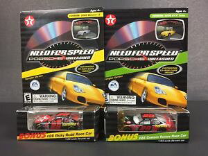 �y���������z�͌^�ԁ@�X�|�[�c�J�[�@�|���V�F�e�L�T�R2carscd���b�gtexaco need for speed porsche unleashed cars with cds lot of 2 unopened cars