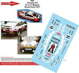 【送料無料】模型車　スポーツカー　デカールポルシェラリーモンテカルロラリーdecals 124 ref 699 porsche 911 beguin rally monte carlo 1977 rally wrc