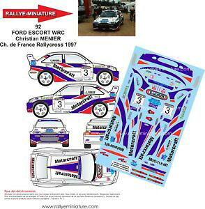 yz͌^ԁ@X|[cJ[@fJ[tH[hGXR[gRX[X[decals 124 ref 0092 ford escort cosworth wrc menier rallycross 1997 rally wrx