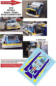 �y���������z�͌^�ԁ@�X�|�[�c�J�[�@�f�B�[�L����1241019maxi 5�^�[�{galpin 1989renaultdecals 124 ref 1019 renault maxi 5 turbo galpin 1989 rally rally