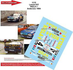 �y���������z�͌^�ԁ@�X�|�[�c�J�[�@1241115 lancia 037everettardennes 1984�f�B�[�L����decals 124 ref 1115 lancia 037 rally everett circuit ardennes 1984 rally