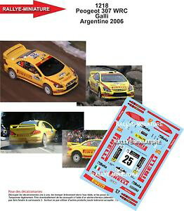 �y���������z�͌^�ԁ@�X�|�[�c�J�[�@�f�B�[�L����1241218 peugeot307wrc galli rallyeargentina2006decals 124 ref 1218 peugeot 307 wrc galli rallye rally argentina 2006
