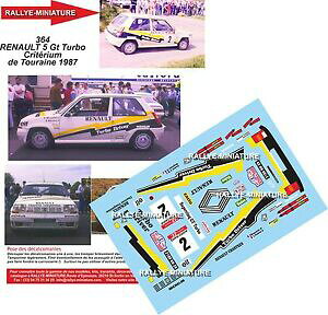 yz͌^ԁ@X|[cJ[@fJ[m[OAe}^[{[hgD[[k[decals 124 ref 364 renault 5 gt turbo bugalski rallye de touraine 1987 rally
