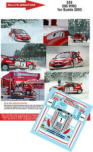 yz͌^ԁ@X|[cJ[@fJ[vW[Oz[XEF[fXEF[f[decals 124 ref 530 peugeot 206 wrc gronholm rally sweden 2003 swedish rally